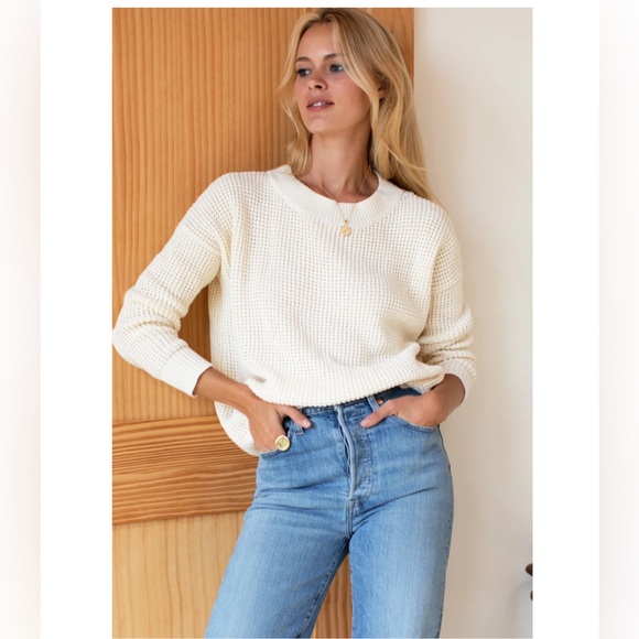 Emerson Fry Daily Sweater in Ivory - 100% organic cotton - Size M